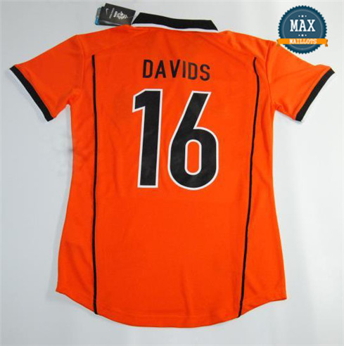 Maillot Retro 1998-00 Pays Bas Domicile (orange 16 Davids)