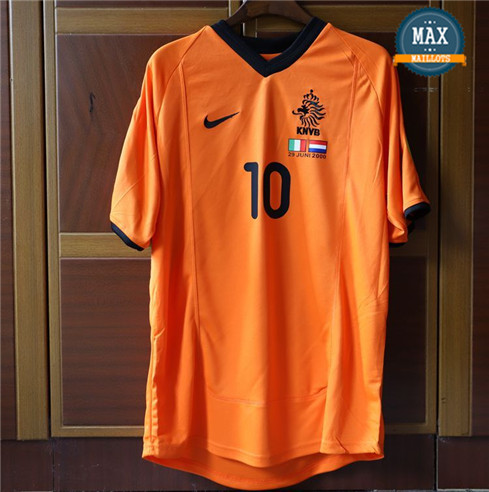 Maillot Retro 2010 Coupe du Europe Pays Bas Domicile (10 Bergkamp)