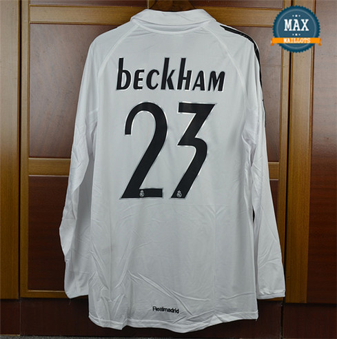 Maillot Retro 2005-06 Real Madrid Manche Longue Domicile (23 Beckham)