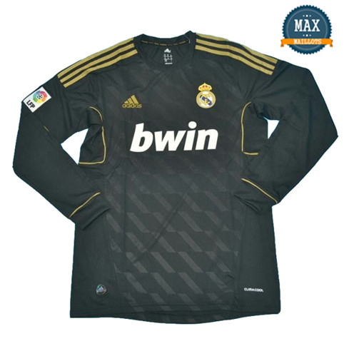 Maillot Retro 2011-12 Real Madrid Exterieur Manche Longue Noir