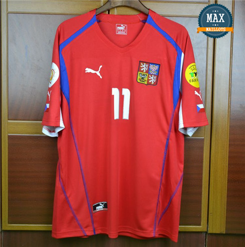 Maillot Retro 2004 Coupe du Europe République Tchèque Domicile (11 Nedved)