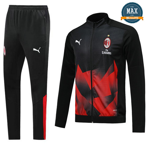 Veste Survetement AC Milan 2019/20 Noir/Rouge