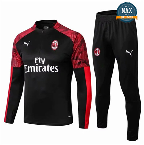 Survetement AC Milan 2019/20 Noir/Rouge