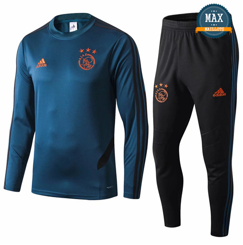 Survetement Ajax 2019/20 Vert noiratre Col Rond