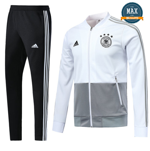 Veste Survetement Allemagne 2019/20 Blanc/Gris