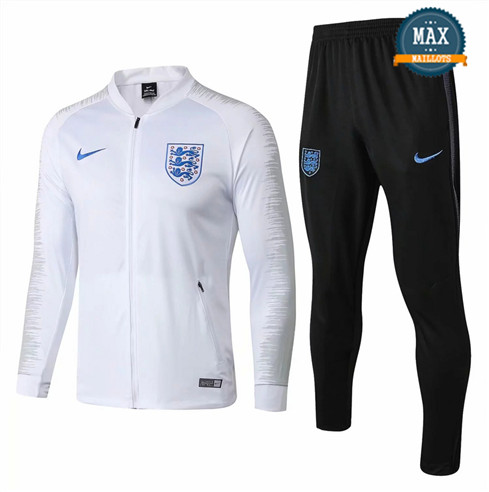 Veste Survetement Angleterre 2019/20 Blanc Strike Drill