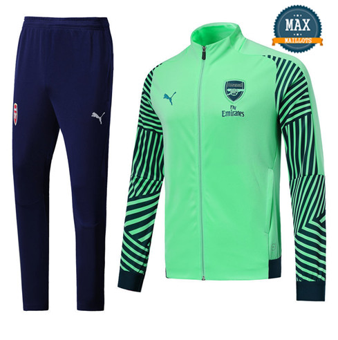 Veste Survetement Arsenal 2019/20 Bleu/Vert Strike Drill