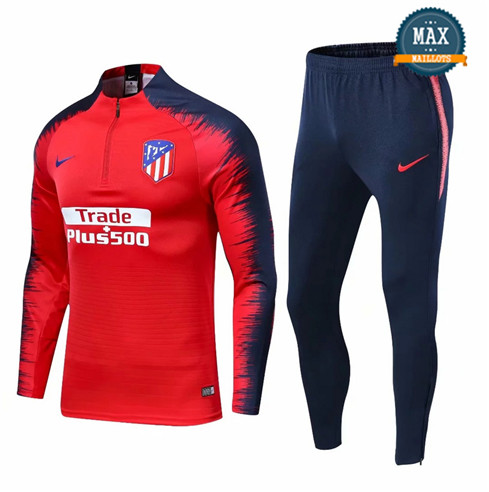 Survetement Atletico Madrid 2019/20 Rouge + Short Bleu Strike Drill