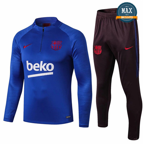 Survetement Barcelone 2019/20 beko Bleu Sweat Zippe