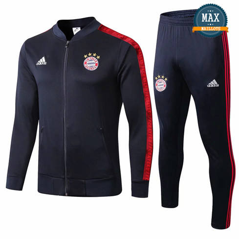 Veste Survetement Bayern Munich 2019/20 Bleu Marine col bas