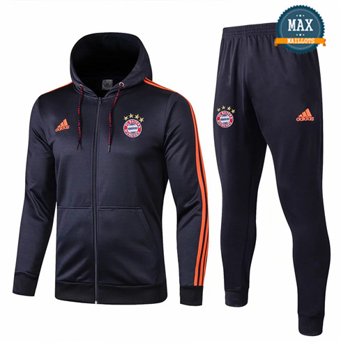 Veste Survetement à Capuche Bayern Munich 2019/20 Bleu Marine