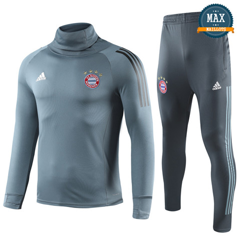 Survetement Champions League Bayern Munich 2019/20 Gris foncé Col Haut