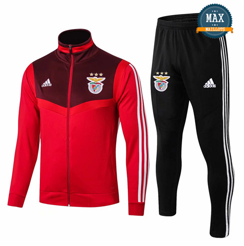 Veste Survetement Benfica 2019/20 Rouge + Short Noir