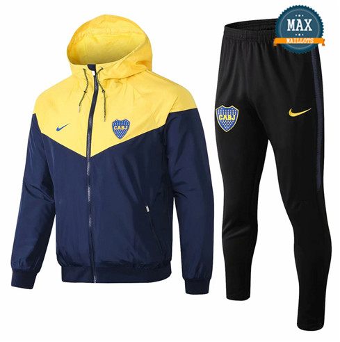 Coupe vent à Capuche Boca Juniors 2019/20 Bleu Marine/Jaune
