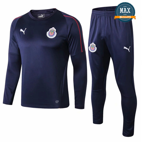 Survetement Chivas 2019/20 Bleu Marine Col Rond