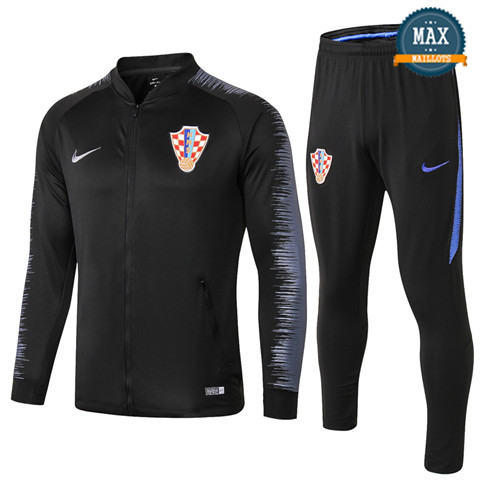 Veste Survetement Croatie 2019/20 Noir Strike Drill