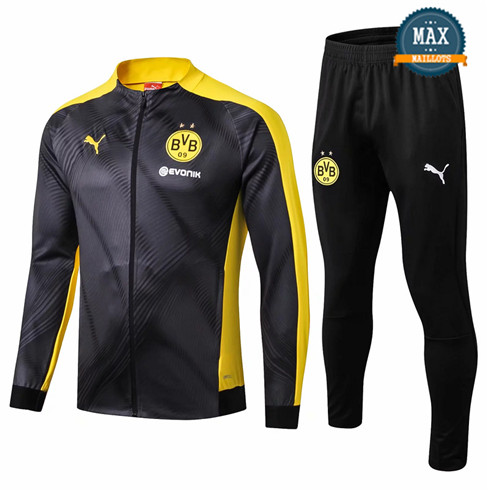 Veste Survetement Borussia Dortmund BVB 2019/20 Noir/Jaune