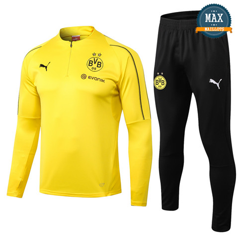 Survetement Dortmund 2019/20 Jaune Col haut