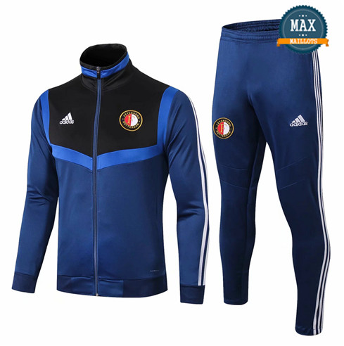 Veste Survetement Feyenoord 2019/20 Bleu Marine Col Haut