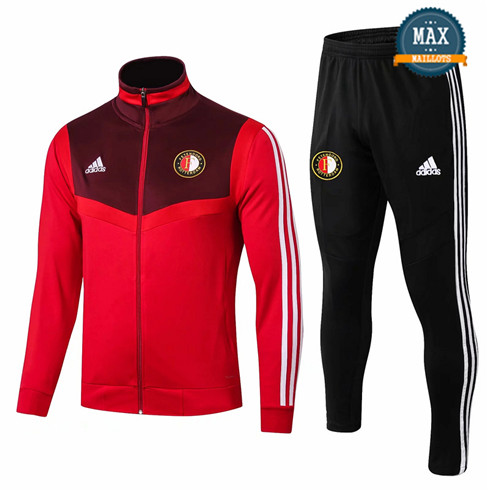 Veste Survetement Feyenoord 2019/20 Rouge + Short Noir