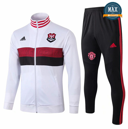 Veste Survetement Flamengo 2019/20 Blanc/Noir