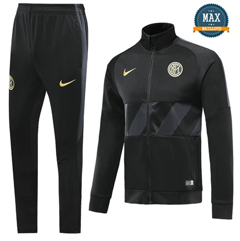 Veste Survetement Inter Milan 2019/20 Noir Col Haut