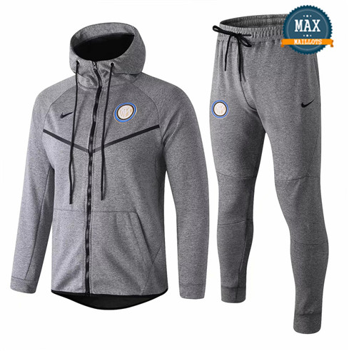 Veste Survetement à Capuche Inter Milan 2019/20 Gris fonce