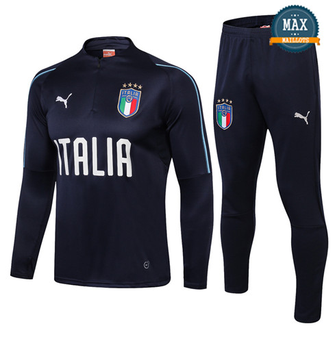 Survetement Italie 2019/20 Bleu Marine Col haut