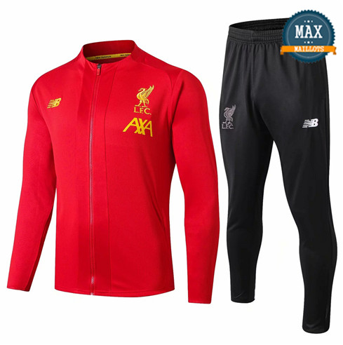 Veste Survetement Liverpool 2019/20 Rouge + Short Noir