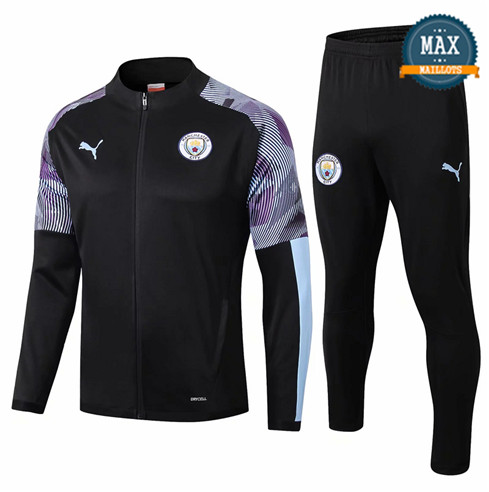 Veste Survetement Manchester City 2019/20 Noir/Violet