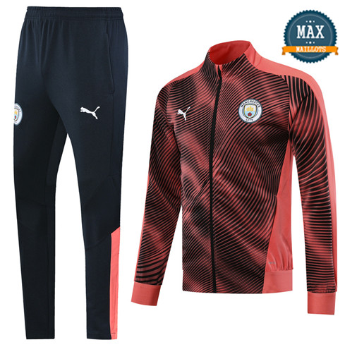 Veste Survetement Manchester City 2019/20 Rose/Noir