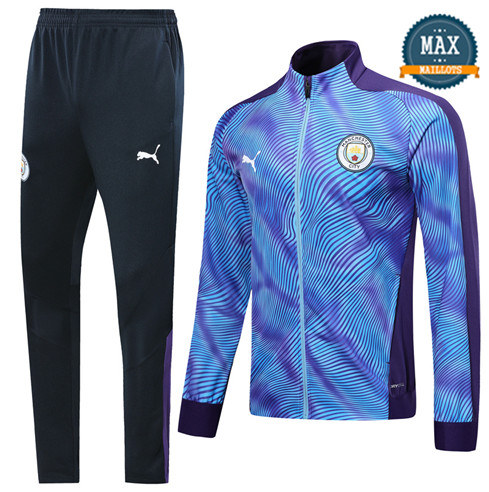 Veste Survetement Manchester City 2019/20 Violet/Bleu