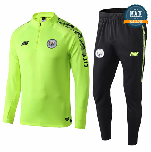 Survetement Manchester city 2019/20 Jaune/Vert