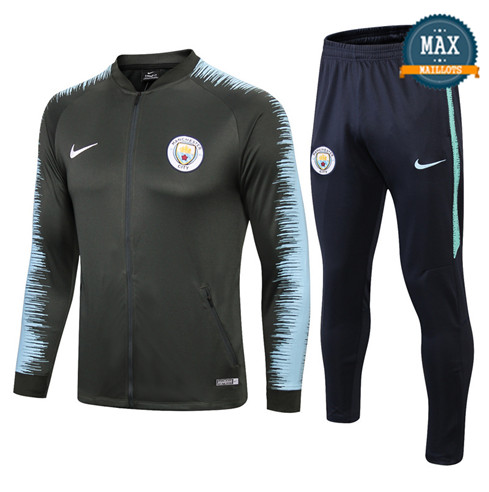 Veste Survetement Manchester City 2019/20 Bleu Strike Drill