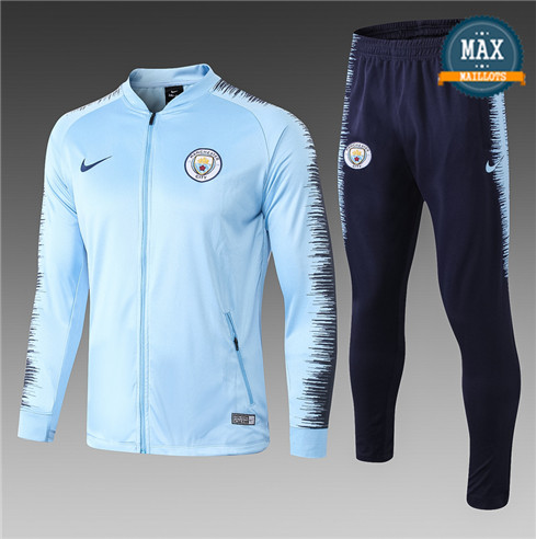 Veste Survetement Manchester City 2019/20 Light Blue