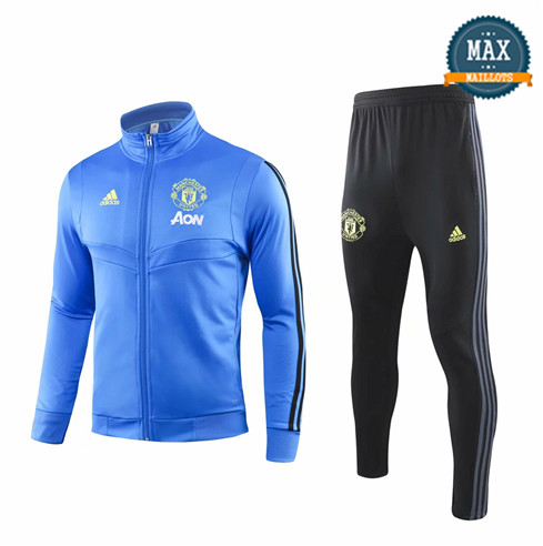 Veste Survetement Manchester United 2019/20 Bleu/Noir