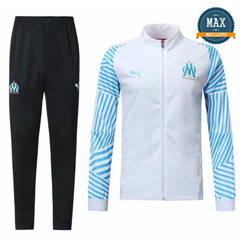 Veste Survetement Marseille 2019/20 Blanc