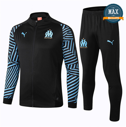 Veste Survetement Marseille 2019/20 Noir