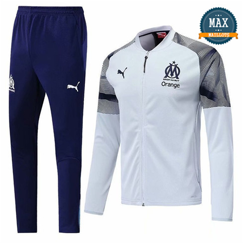 Veste Survetement Marseille 2019/20 Blanc