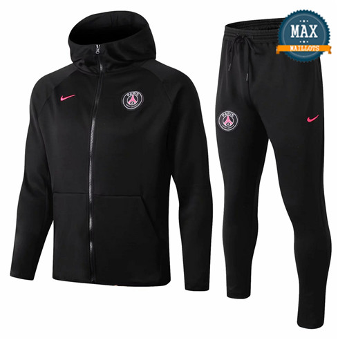 Veste Survetement à Capuche PSG 2019/20 Noir