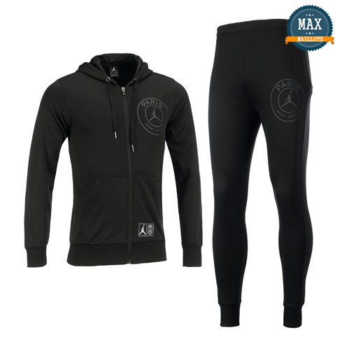 Veste Survetement à Capuche PSG Jordan 2019/20 Gris