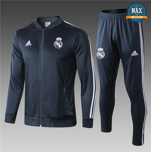 Veste Survetement Real Madrid 2019/20 Bleu Marine col bas