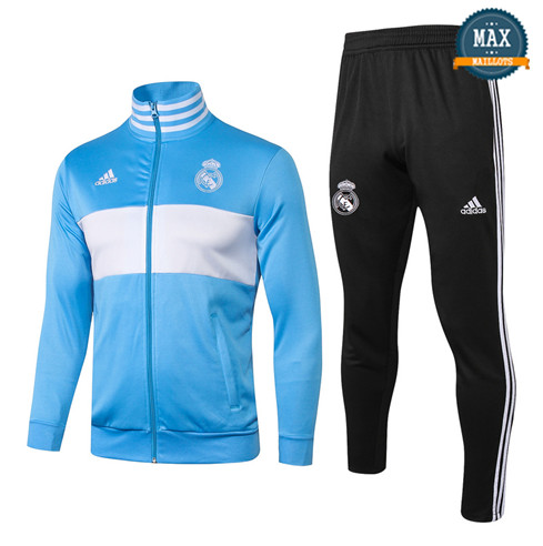 Veste Survetement Real Madrid 2019/20 Bleu Clair/Blanc