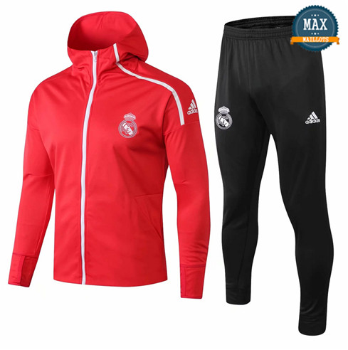 Veste Survetement à Capuche Real Madrid 2019/20 Rouge