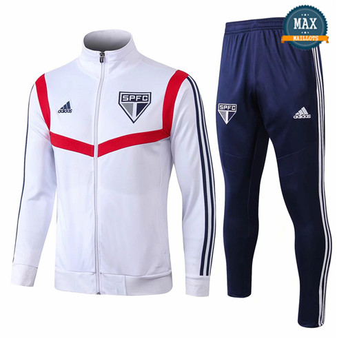 Veste Survetement Sao Panlo 2019/20 Blanc