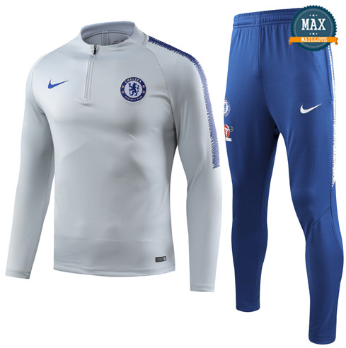 Survetement Enfant Chelsea 2019/20 Gris/Blanc