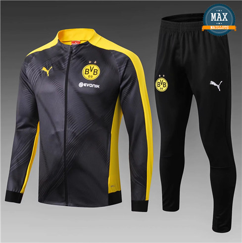 Veste Survetement Borussia Dortmund Enfant 2019/20 Noir/Jaune