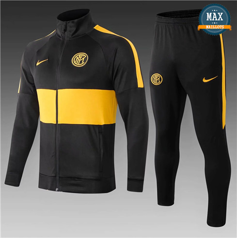 Veste Survetement Inter Milan Enfant 2019/20 Noir/Jaune