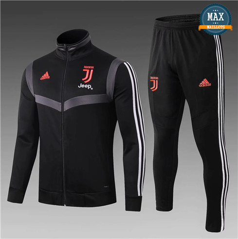 Veste Survetement Juventus 2019/20 Enfant Noir Col Haut