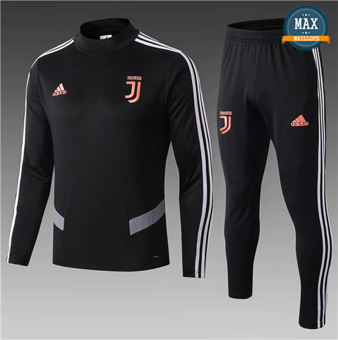 Survetement Juventus 2019/20 Enfant Noir Col Haut